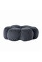 Daisy Bloom Decorative Velvet Throw Pillow - Anthracite - 40x40 Cm - 4
