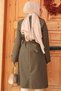 Khaki hijab trench coat with belt 60500hk - 4