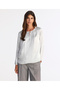 Regular Crew Neck Long Sleeve Blouse - 3