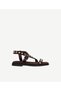 Leather Sandals with Accessory Detail