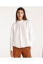 Shirring Detailed Stand Collar Blouse