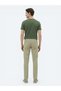 Green Plain Crew Neck Cotton Blend T-Shirt - 5