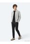 Black Plain Woven Regular Fit Casual Trousers - 3