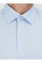 Blue Regular Fit Long Woven Classic Cotton Blend Shirt - 4
