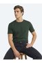 Oil Green Plain 100% Cotton T-Shirt