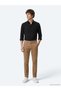 Camel Hair Plain Woven Regular Fit Casual Cotton Blended Trousers - 5