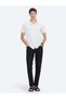 White Striped Regular Fit Short Casual Shirt - 2