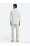White striped regular fit long woven casual shirt - 5