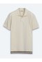 Beige Plain 100% Cotton T-Shirt - 6