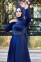 Evening Dress Navy Blue - 11365-Navy Blue - 4