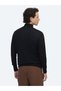 Black Bato Collar Jacquard Wool Blended Sweater - 6
