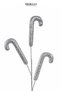 Christmas Ornament Candy Cane Silver 64 cm - 3