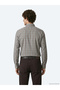 Gray Checkered Regular Fit Long Woven Casual 100% Cotton Shirt - 6