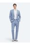 Blue Striped Modern Fit Wool Blend Suit - 2