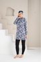 Patterned Lycra Tights Full Covered Hijab Swimsuit 1232