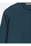 Petrol Plain Knit Wool Blend Sweater - 8