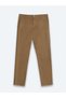 Camel Hair Plain Woven Regular Fit Casual Cotton Blended Trousers - 7