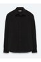 Black Corduroy Regular Fit Long Woven Velvet Casual 100% Cotton Shirt - 7