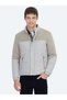 Beige Regular Fit Micro Gel Fiber Sports Jacket