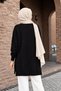 Pearl Detailed Black Hijab Knitwear Sweater 10932S - 2