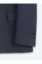 Navy Blue Striped Regular Fit Jacket - 8