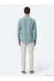 Nil Green Plain Regular Fit Long Woven Casual Cotton Blend Shirt - 5