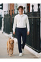 Navy Blue Woven Jogging Fit Casual Cotton Blend Trousers - 2