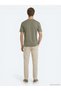 Khaki Plain 100% Cotton T-Shirt - 5