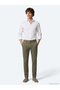 Light Green Plain Woven Regular Fit Casual Cotton Blended Trousers - 3