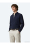 Navy Blue Plain Regular Fit Long Woven Casual 100% Cotton Shirt - 6