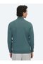 Dark Mint Half Turtleneck Jacquard Wool Blend Knitwear Sweater - 4