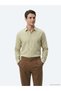 Oil Green Plain Regular Fit Long Woven Casual 100% Cotton Shirt