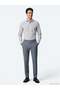 Navy Blue Striped Regular Fit Long Woven Casual Cotton Blend Shirt - 4