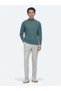 Dark Mint Half Turtleneck Jacquard Wool Blend Knitwear Sweater - 2