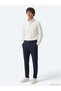 Navy Blue Woven Jogging Fit Casual Cotton Blend Trousers - 3