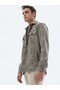 Brown Checkered Regular Fit Wool Blend Overshirt - 3