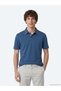 Navy Blue Plain Cotton Blended T-Shirt - 3