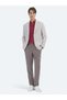 Salmon Patterned Modern Fit Linen Blend Jacket - 2