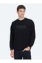 Black Crew Neck Printed Sweatshirt