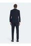 Navy Blue Striped Modern Fit Suit - 5