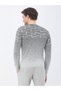 Gray Crew Neck Patterned Wool Blended Sweater Sweater - 5
