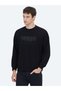 Black Crew Neck Printed Sweatshirt - 3