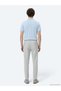Light Blue Polo Collar Plain Knitted Knitwear - 5