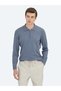 Aviator Blue Polo Neck Plain Knit Sweater