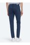 Navy Blue Slim Fit Denim Cotton Blended Trousers - 4