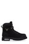 18501 Women's Men's Black Genuine Leather Metal Buckle Rubber Outdoor Daily Sports Boots - 3