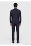 Navy Blue Straight Modern Fit Wool Blended Suit - 5