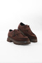 Women's Brown Suede Buckle Monk Strap Thick Sole Masculine Loafer - 8