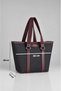 Women's Black Zippered Lined Hand and Shoulder Bag - 2