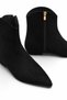 Women's Faux Leather Pointed Toe Short Heeled Cowboy Zippered Casual and Office Boots Suede - 4